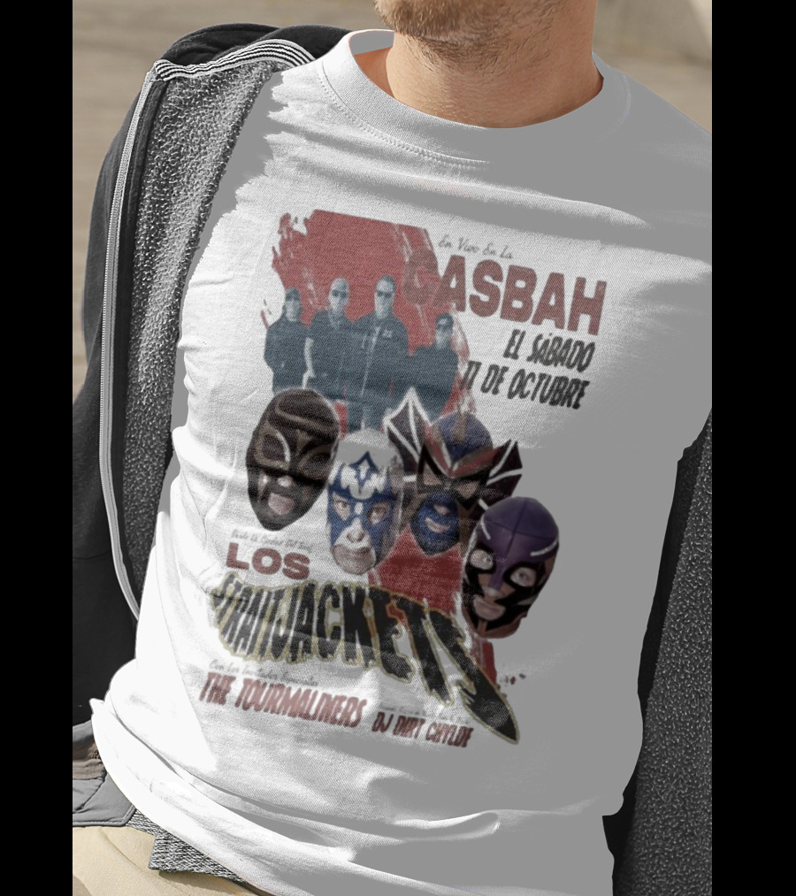 Los Straitjackets Y The Tourmaliners En Vivo El Sábado 11 De Octubre En Casbah San Diego T-Shirt