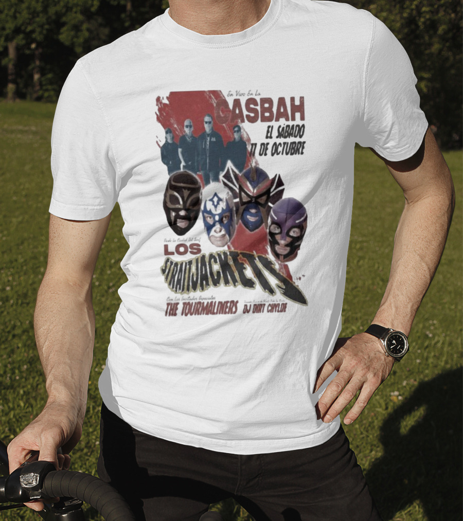 Los Straitjackets Y The Tourmaliners En Vivo El Sábado 11 De Octubre En Casbah San Diego T-Shirt