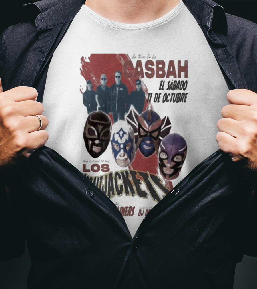 Los Straitjackets Y The Tourmaliners En Vivo El Sábado 11 De Octubre En Casbah San Diego T-Shirt