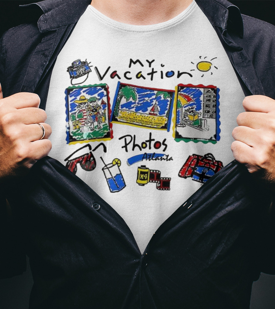 My Vacation Photos A74 Atlanta Sun Beach Camera Film Rolls T-Shirt