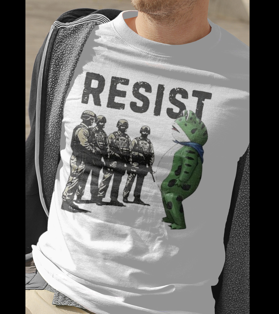 Portland Frog Resist Anti Fascism Anti Trump Protest Graphic T-Shirt