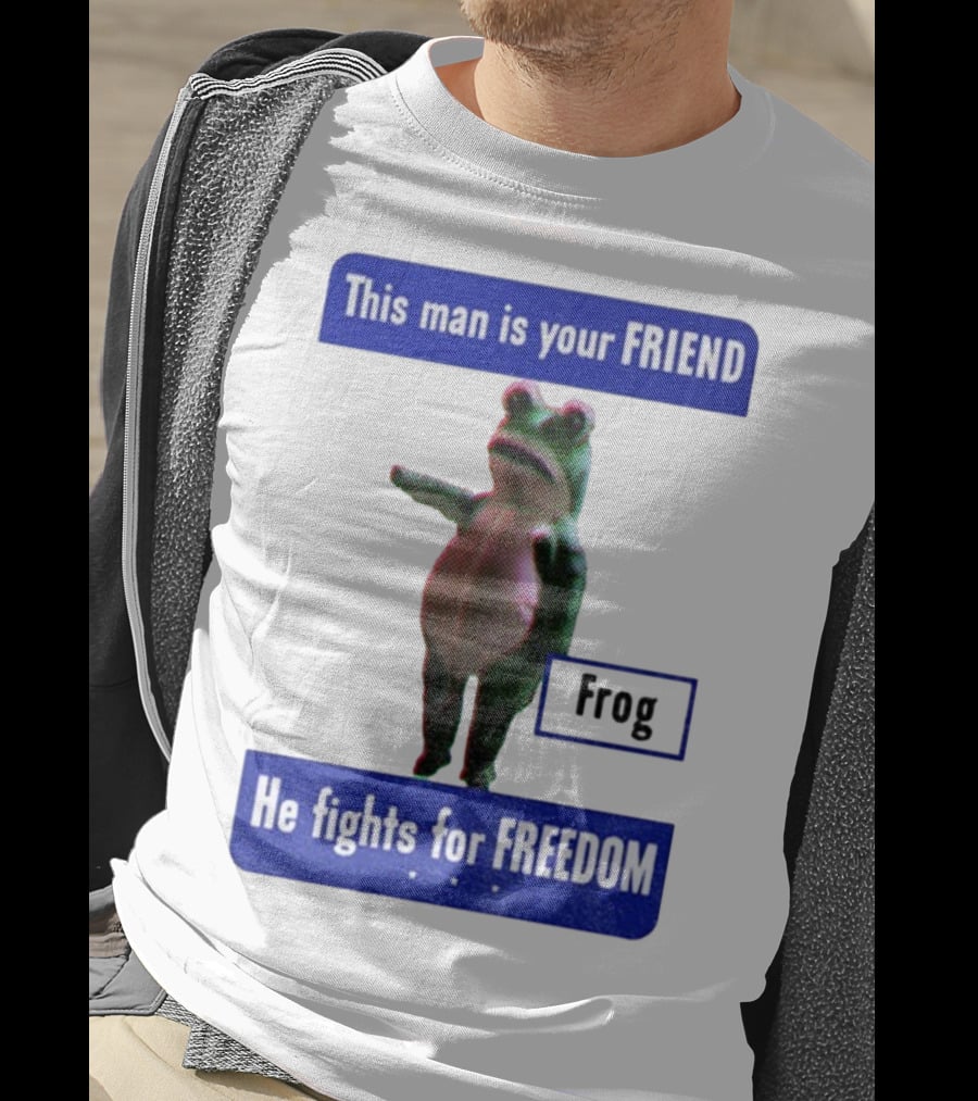 Portland Frog This Man Is Your Friend He Fights For Freedom Anti-ICE T-Shirt