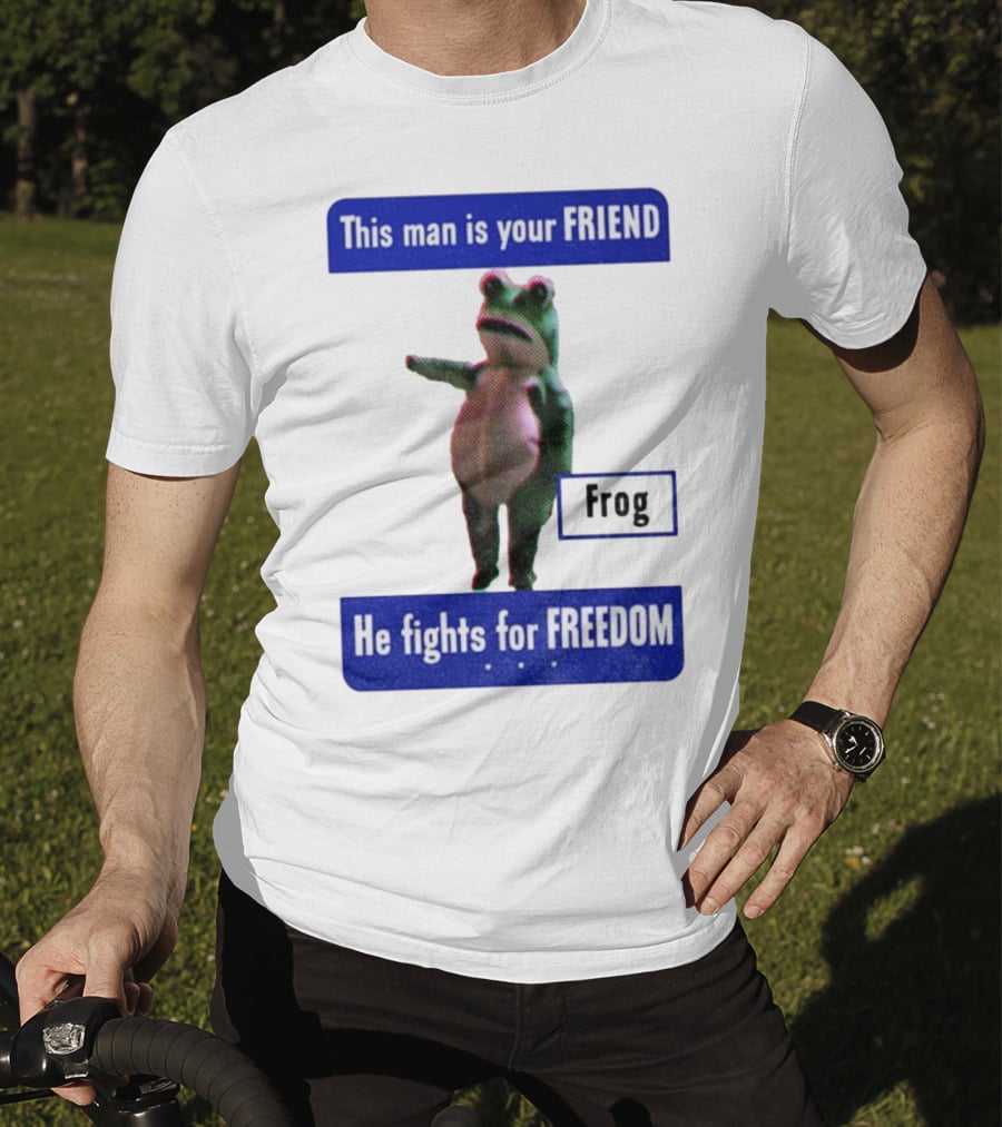 Portland Frog This Man Is Your Friend He Fights For Freedom Anti-ICE T-Shirt