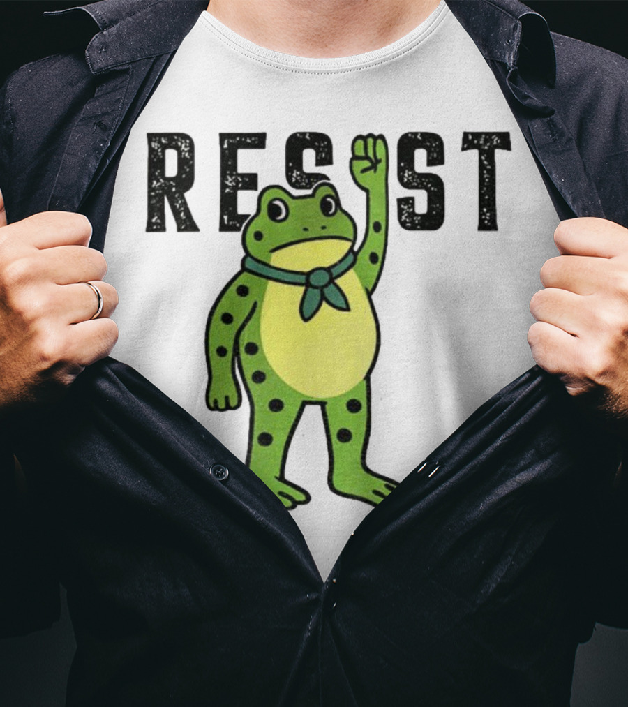 Portland Frog Resist Free Portland Ribbit Power T-Shirt
