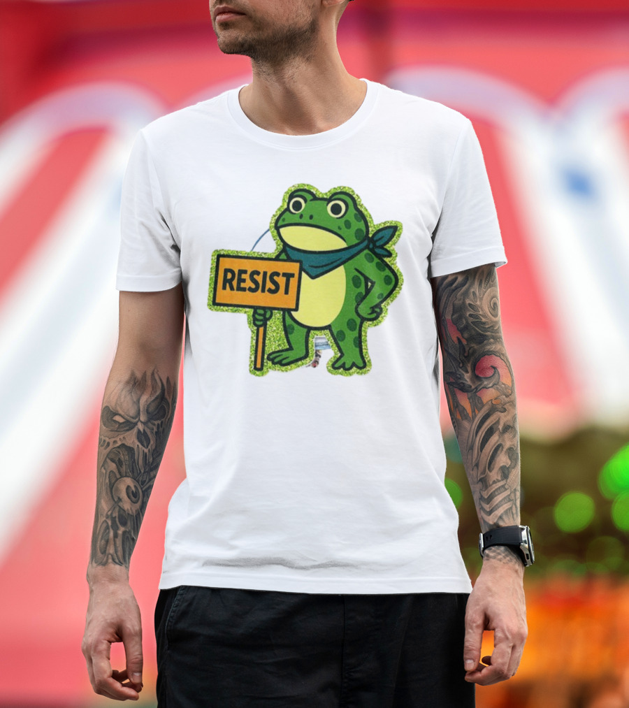 Portland Protest Frog Resist Freedom Anti-ICE T-Shirt