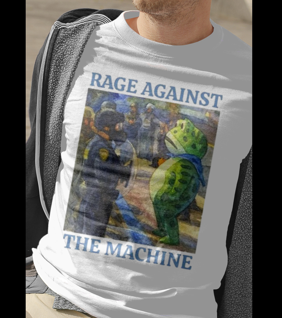 Rage Against The Machine Portland Frog Protest Scene T-Shirt