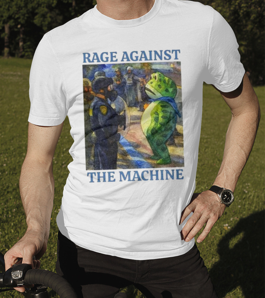 Rage Against The Machine Portland Frog Protest Scene T-Shirt