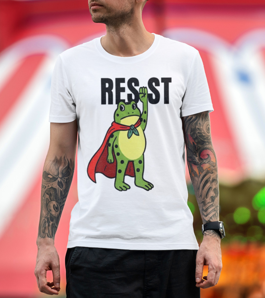 Resist Portland Frog Rage Against Machine Iconic Symbol T-Shirt