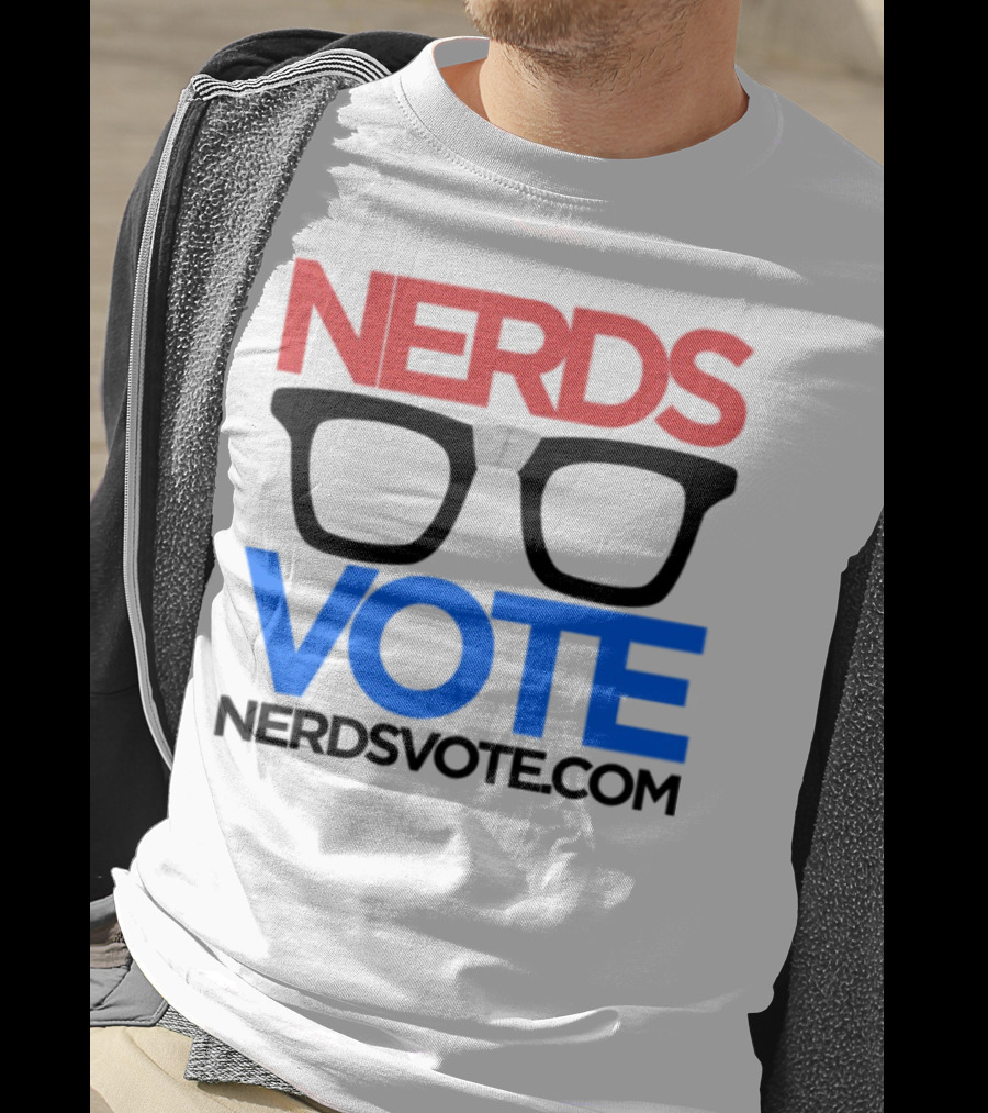 NERDSVOTE Steve Blum Collaboration Nerds Vote Initiative T-Shirt