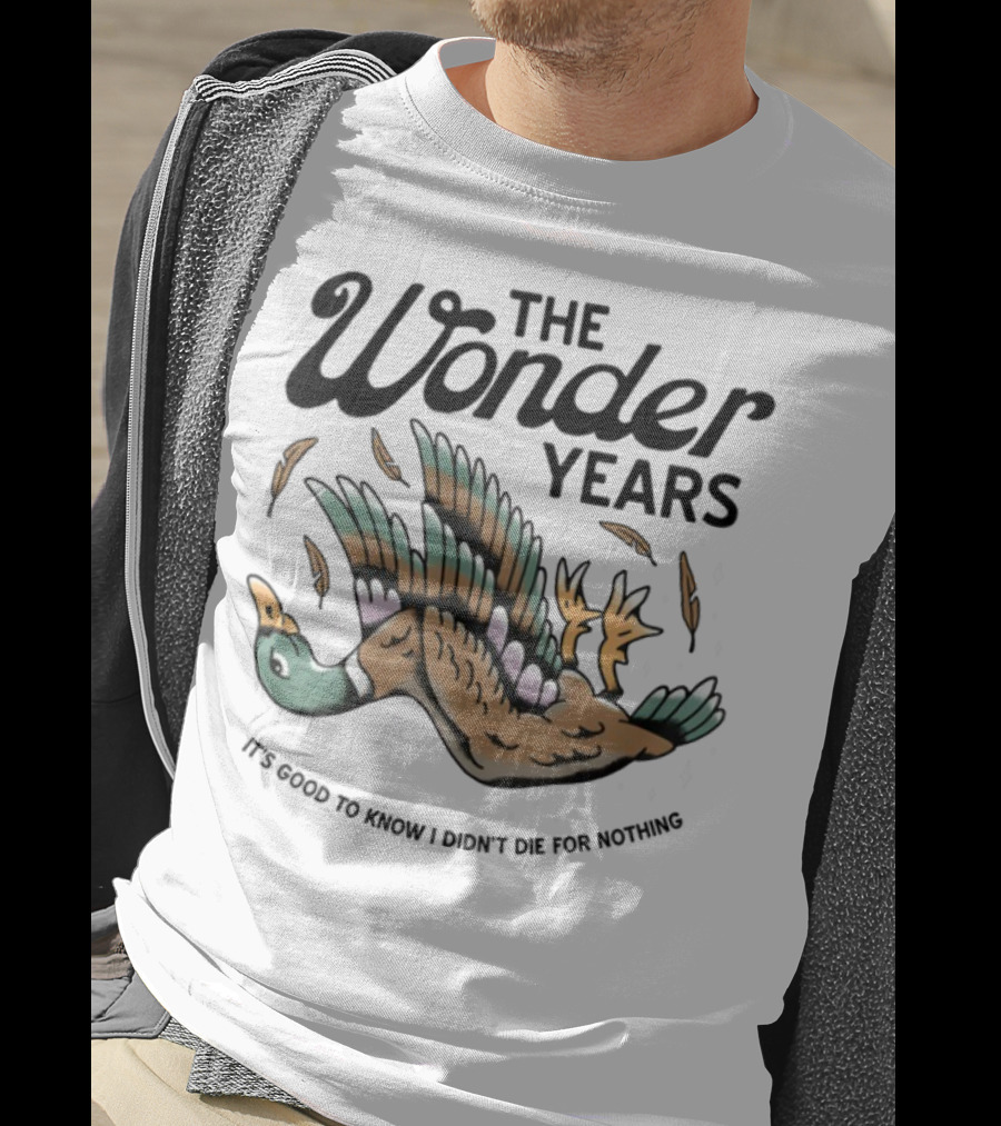 The Wonder Years Mallard Flying Feathers Falling Design T-Shirt