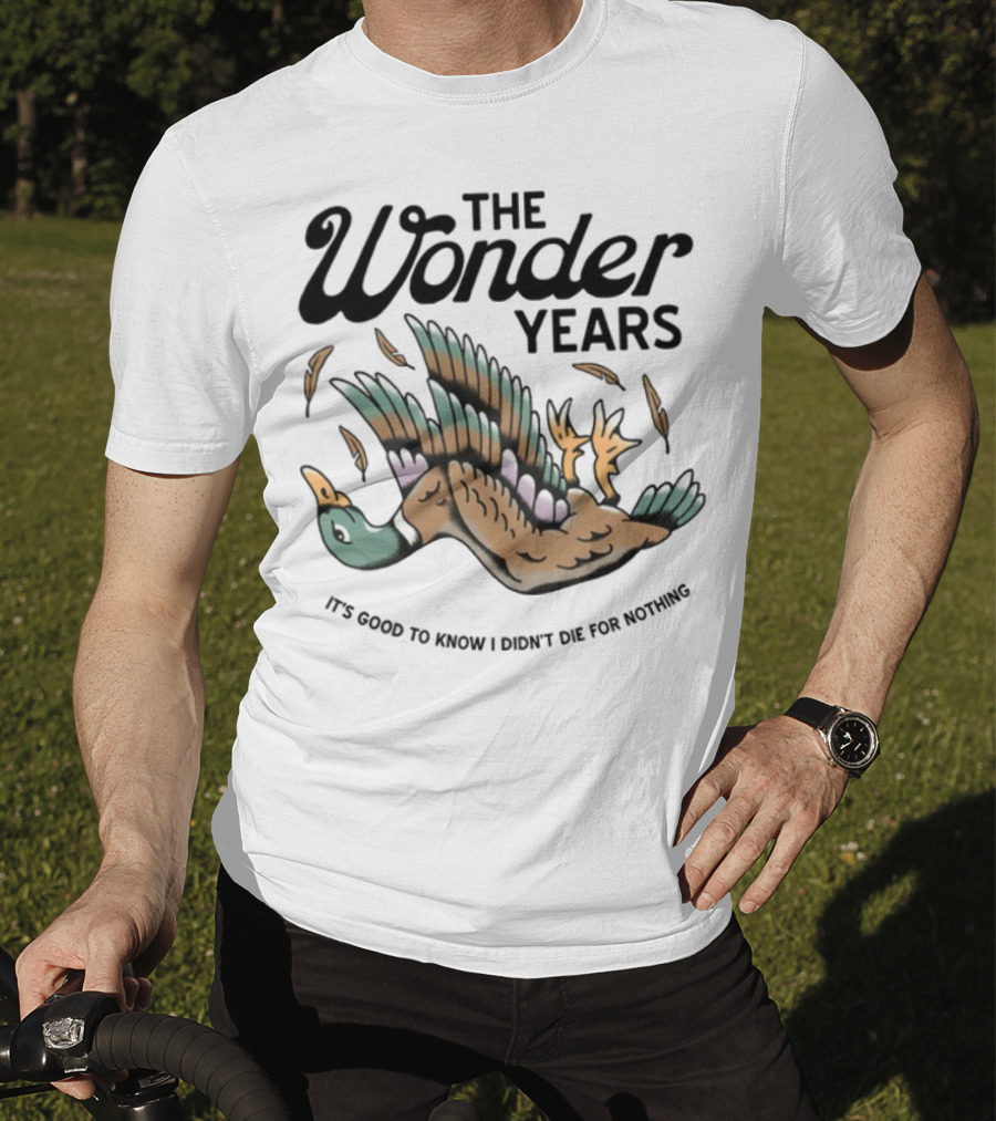 The Wonder Years Mallard Flying Feathers Falling Design T-Shirt