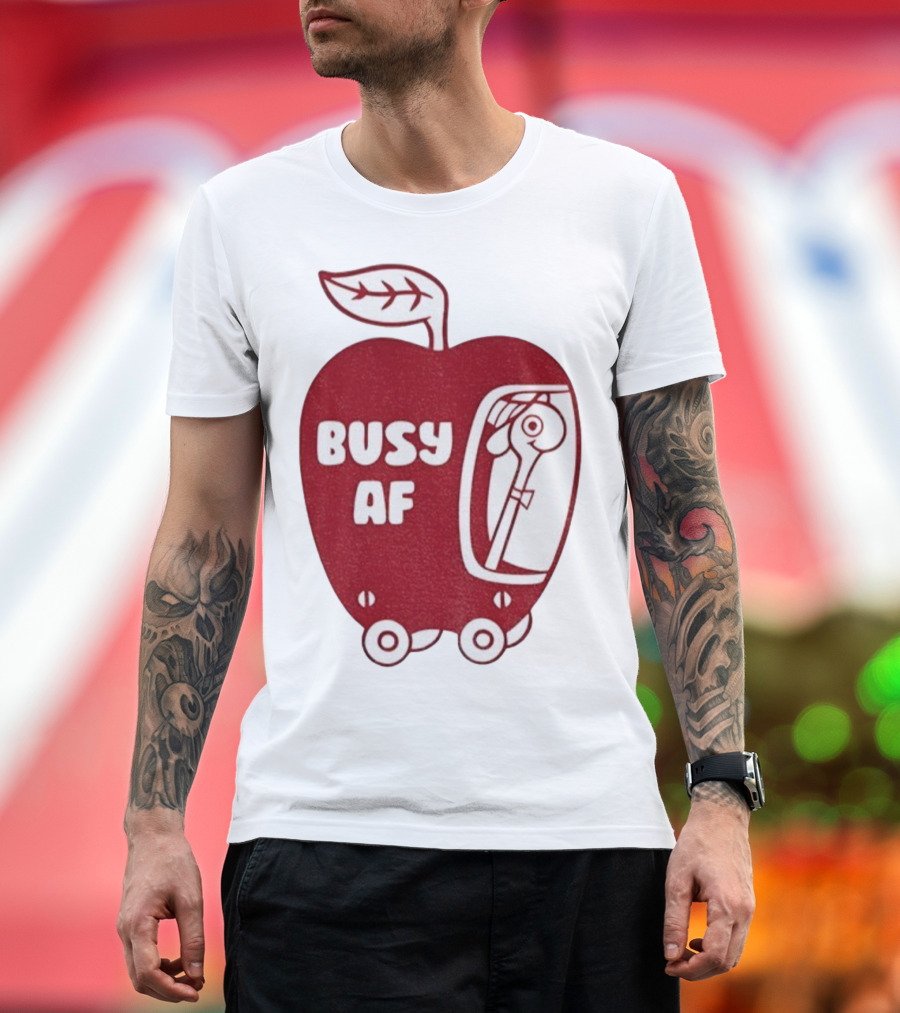 Busy AF Apple Scooter T-Shirt