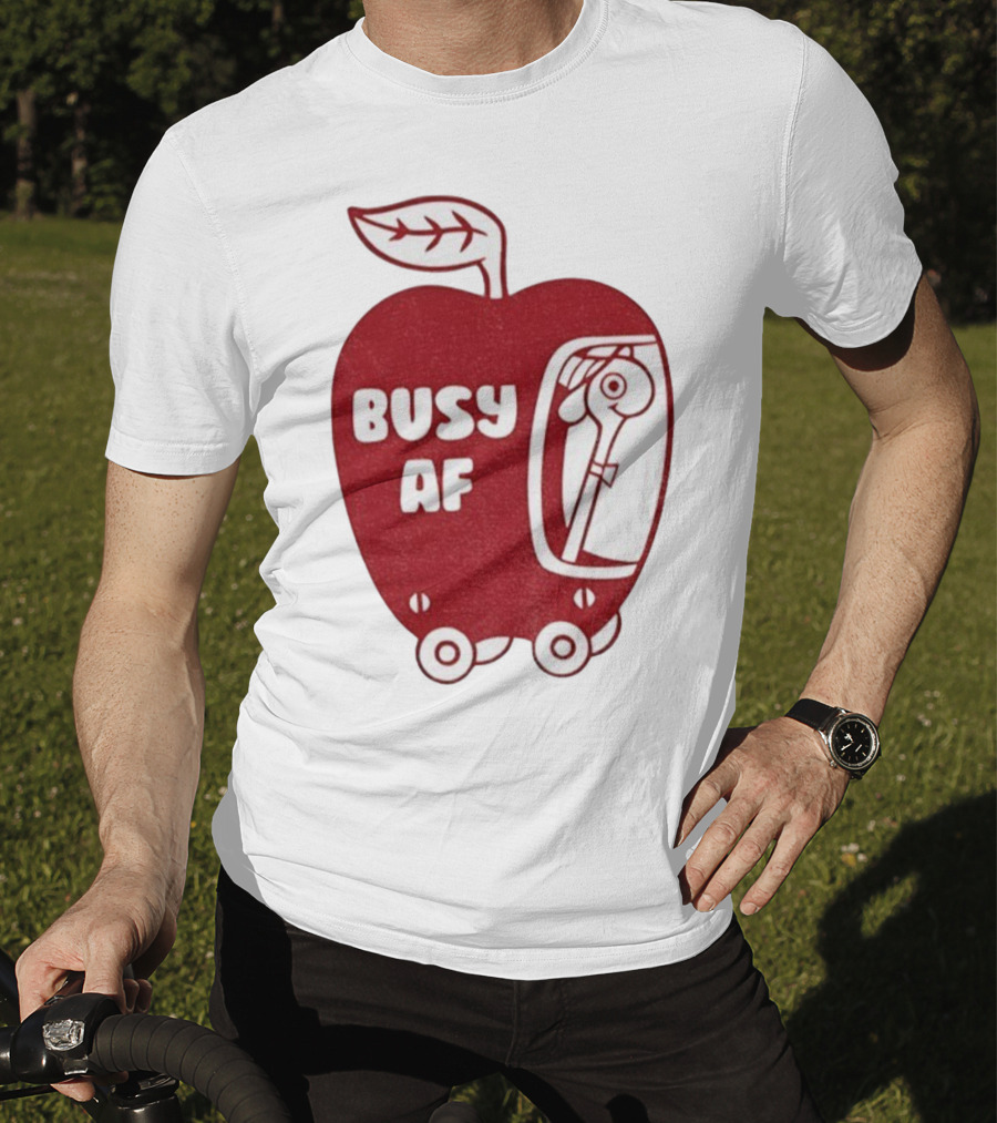 Busy AF Apple Scooter T-Shirt