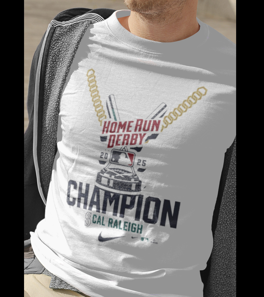 Seattle Mariners Cal Raleigh 2025 Home Run Derby Champion Nike MLB T-Shirt
