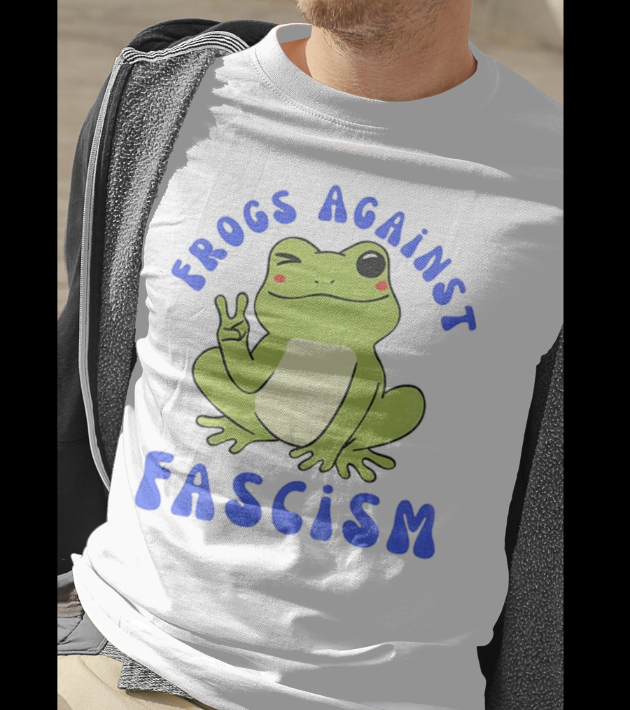 Frogs Against Fascism Cute Peaceful Frog Meme T-Shirt