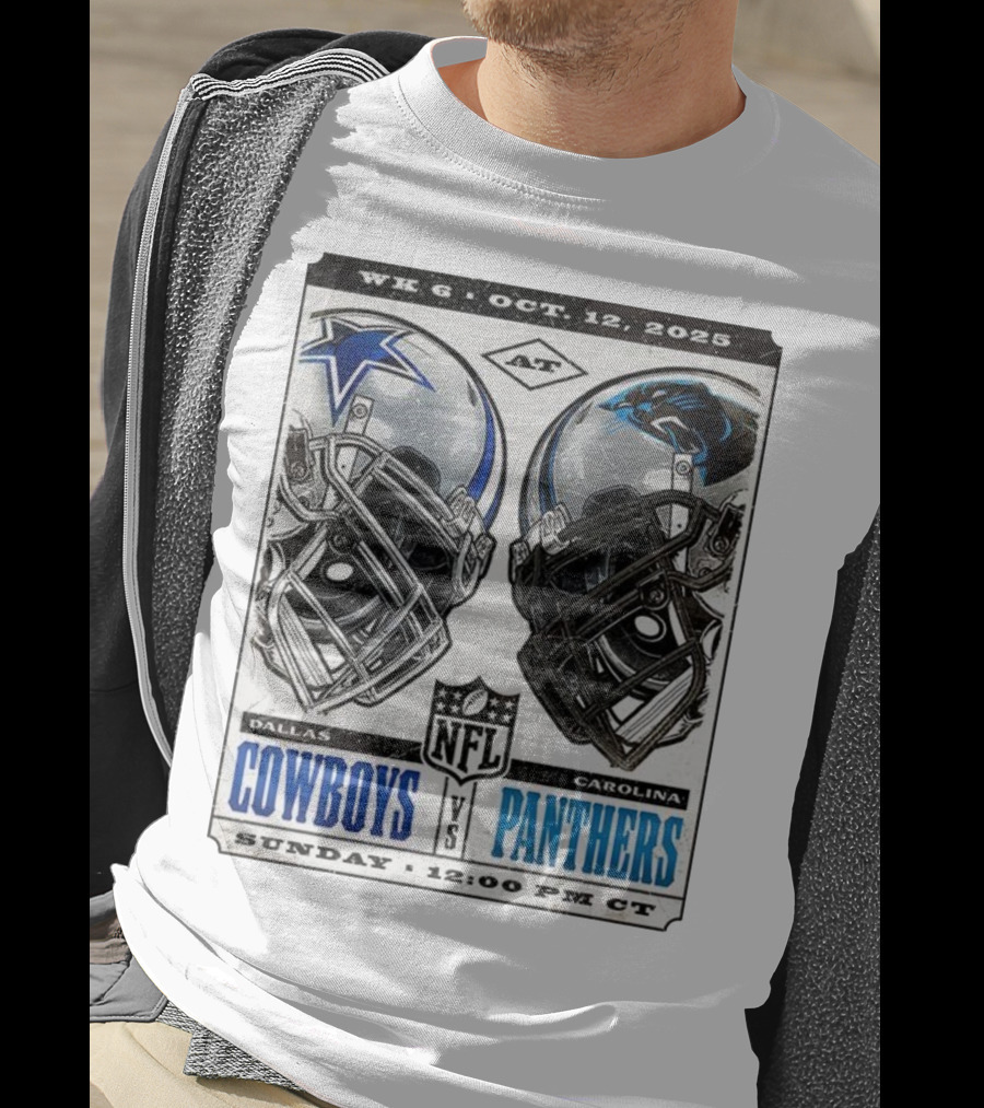 WK 6 Oct 12 2025 Dallas Cowboys Vs Carolina Panthers NFL Sunday 12:00 PM CT T-Shirt