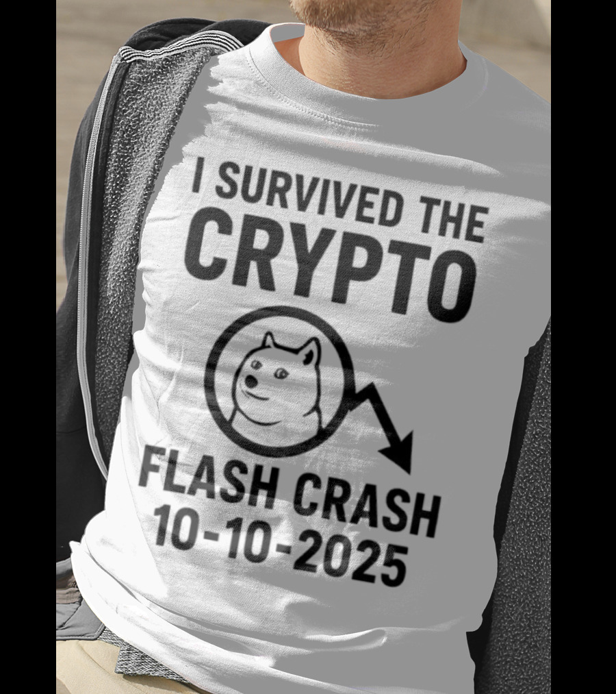 Survived The Crypto Flash Crash Dog 10-10-2025 T-Shirt