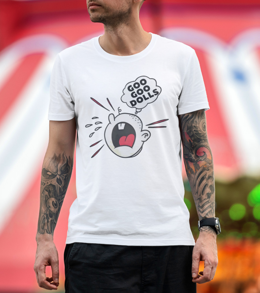 Goo Goo Dolls Shouting Cartoon Illustration T-Shirt