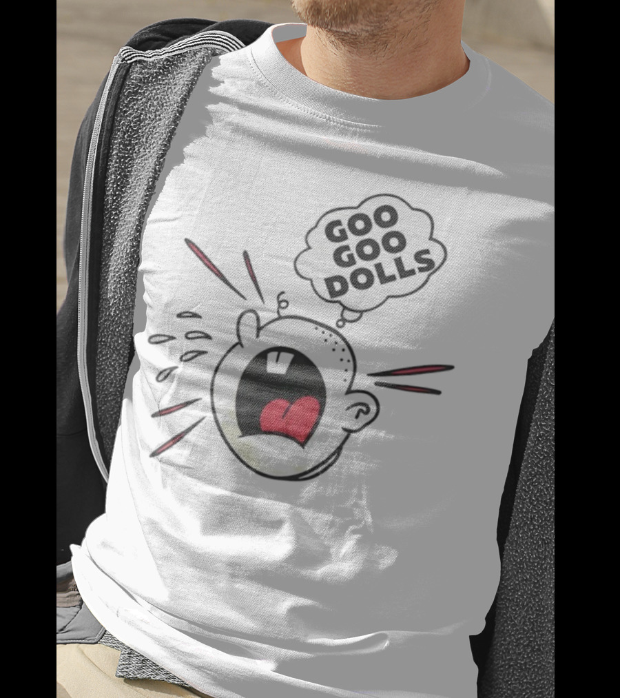 Goo Goo Dolls Shouting Cartoon Illustration T-Shirt