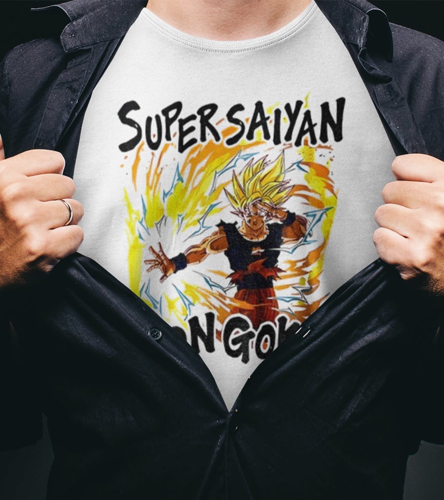 Super Saiyan Son Goku Dragon Ball Flame Aura T-Shirt