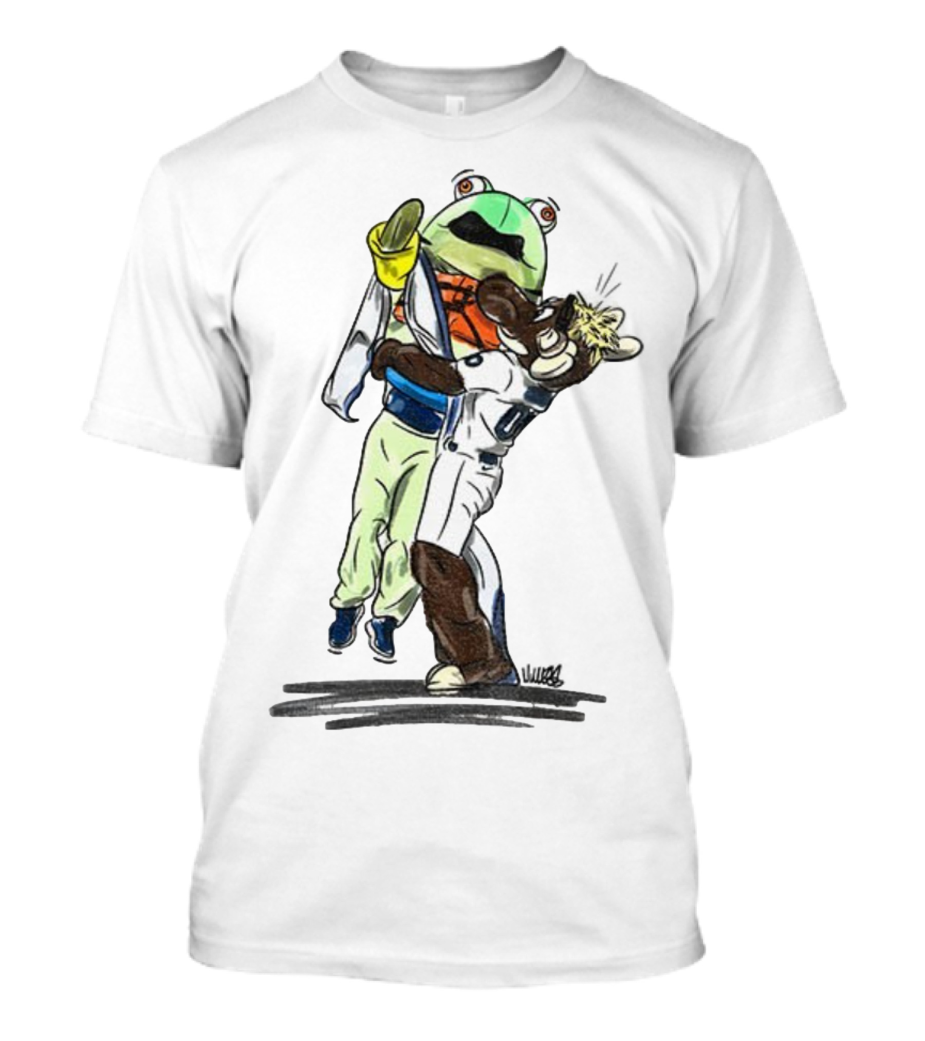 Mariner Moose Hugging Frog Mascot Seattle Mariners MLB Baseball 2025 T-Shirt