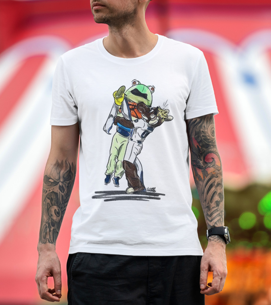 Mariner Moose Hugging Frog Mascot Seattle Mariners MLB Baseball 2025 T-Shirt