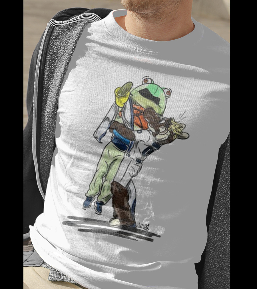 Mariner Moose Hugging Frog Mascot Seattle Mariners MLB Baseball 2025 T-Shirt