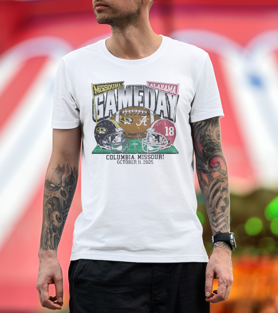 Missouri Alabama Gameday Columbia Missouri October 11 2025 T-Shirt