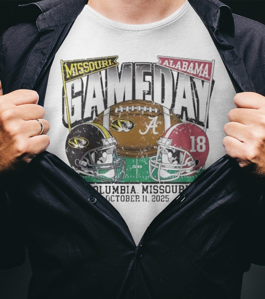 Missouri Alabama Gameday Columbia Missouri October 11 2025 T-Shirt