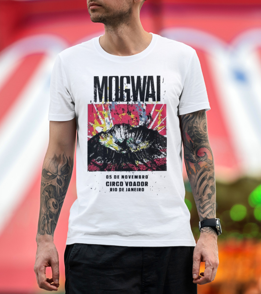 Mogwai Live Circo Voador Rio De Janeiro November 5 2025 Mountain Splash Art T-Shirt