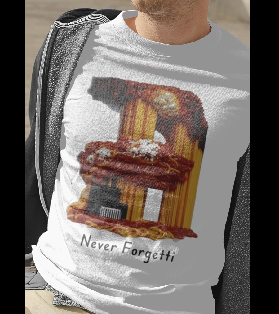 Never Forgetti Spaghetti 9/11 Memory Loss Awareness T-Shirt