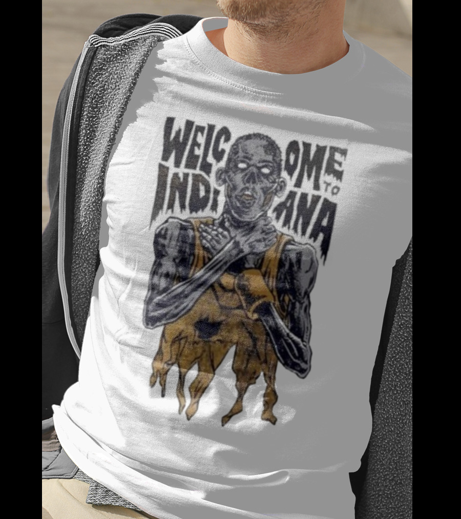 New York Knicks Killer Welcome To Indiana Pacers Zombie Player Choking Graphic T-Shirt