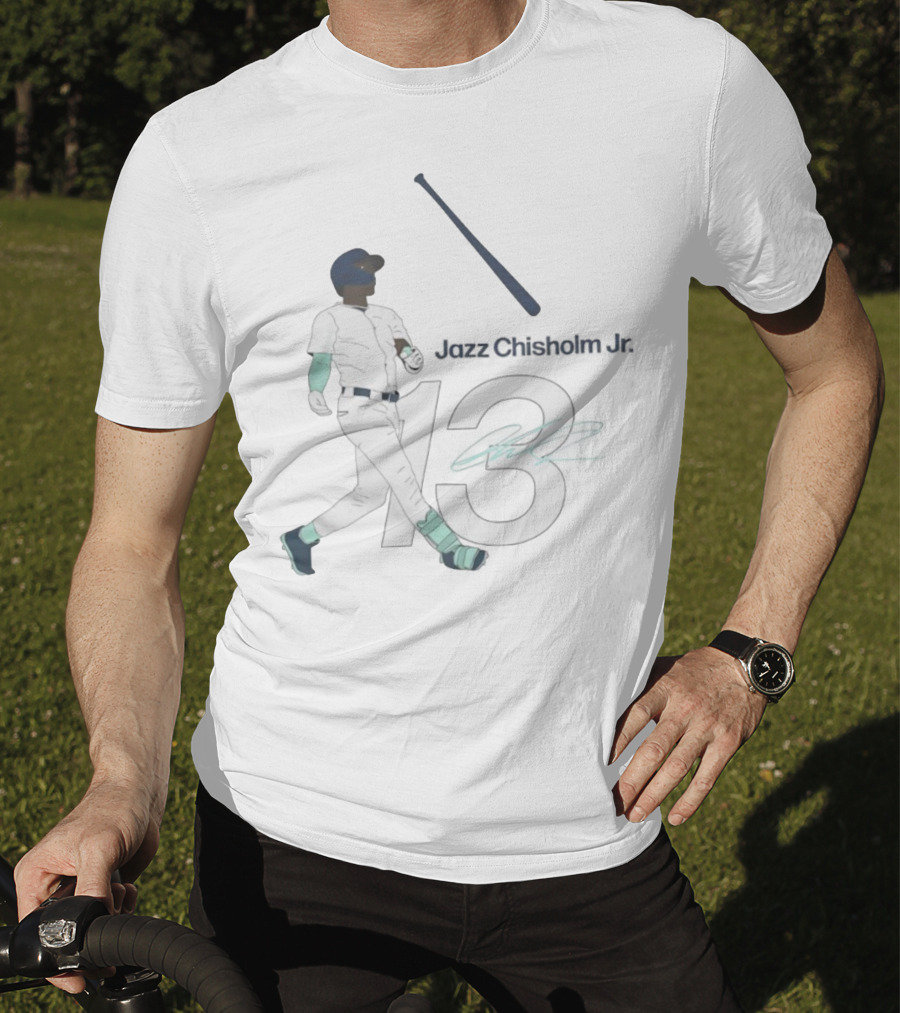 Jazz Chisholm Jr Bat Flip Number 13 Baseball Imagery T-Shirt