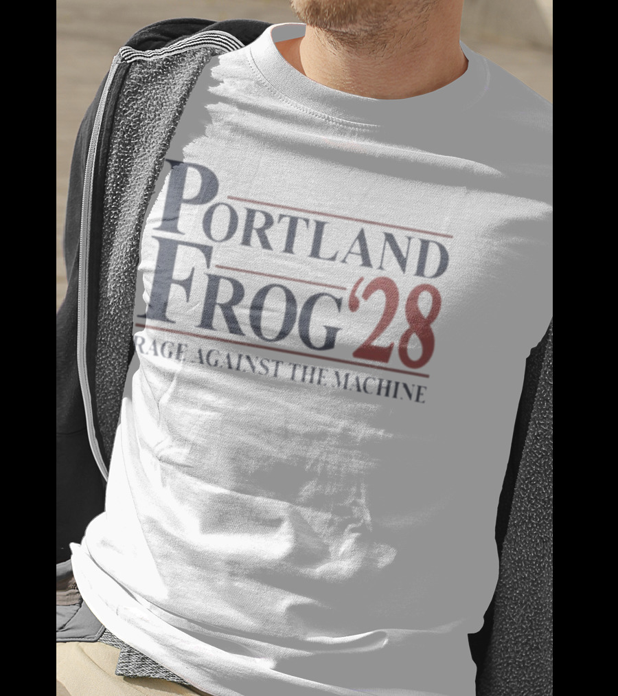 Portland Frog ’28 Rage Against The Machine Retro Style T-Shirt