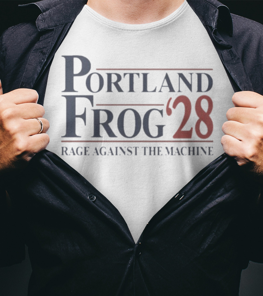 Portland Frog ’28 Rage Against The Machine Retro Style T-Shirt