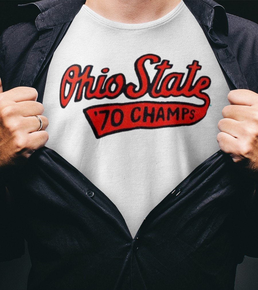 Ohio State Buckeyes Football '70 Champs Red Vintage Style T-Shirt