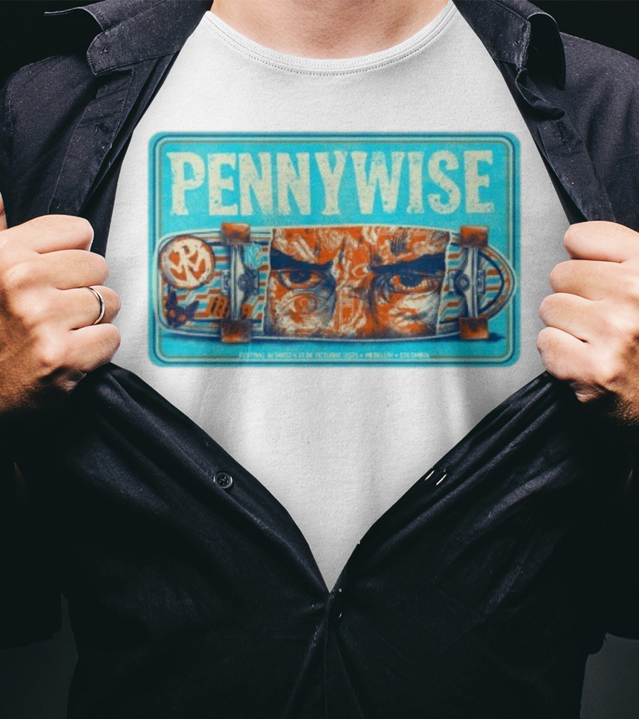 Pennywise Festival Altavoz Medellín CO Octubre 13 2025 Skateboard Art T-Shirt