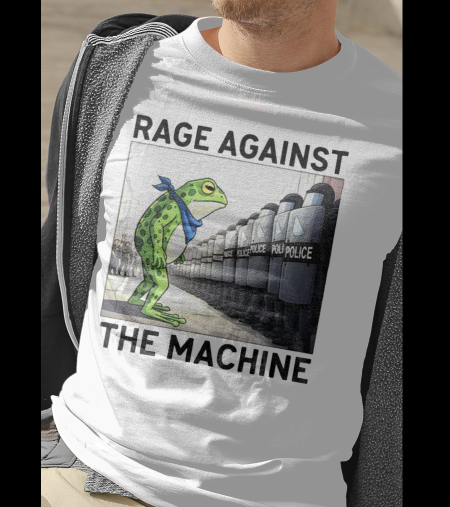 Rage Against The Machine Portland Frog Police Anti-Fascism Vintage T-Shirt