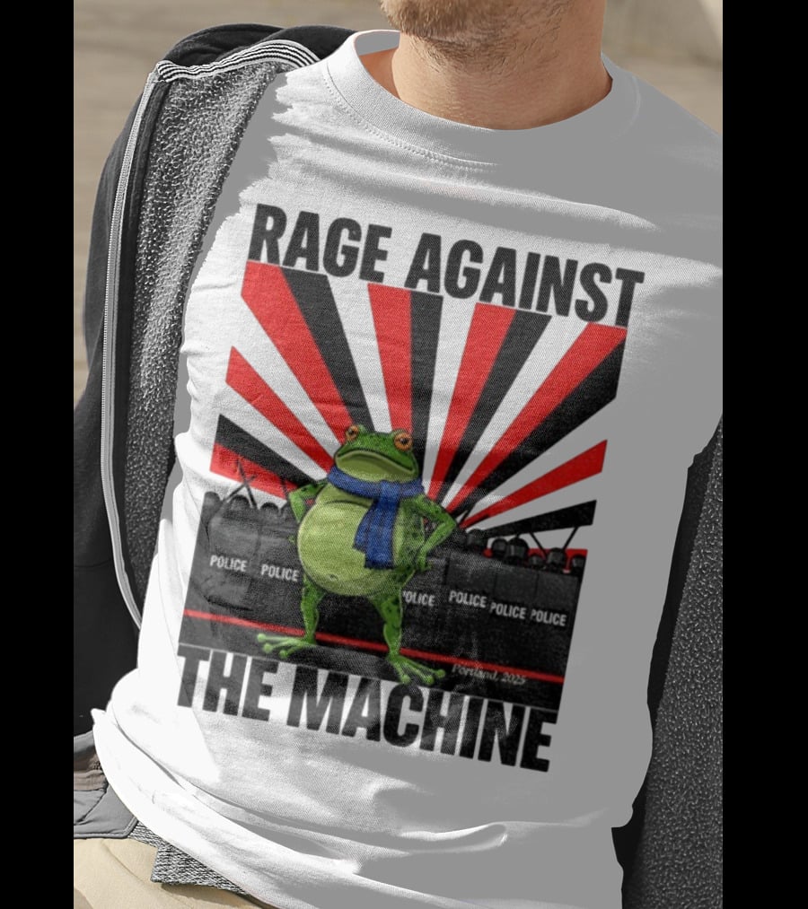 Rage Against The Machine Portland Frog Police 2025 Anti Trump Vintage T-Shirt