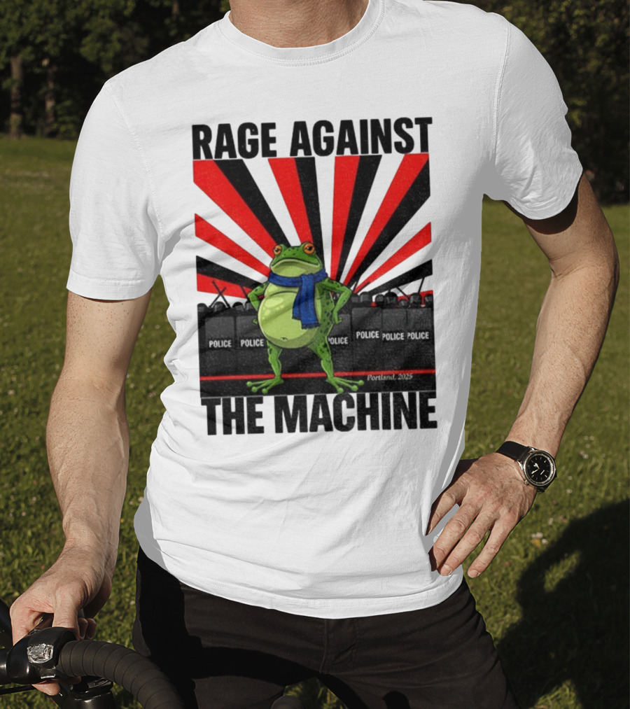 Rage Against The Machine Portland Frog Police 2025 Anti Trump Vintage T-Shirt
