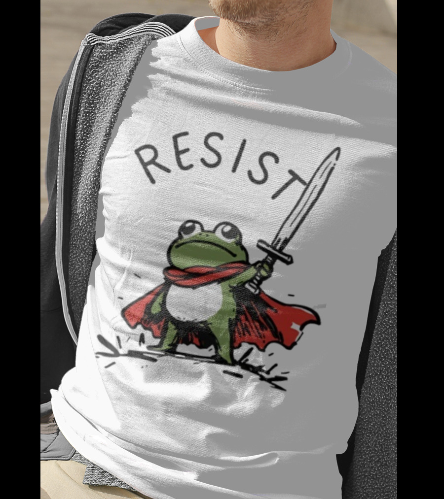 Portland Frog Resist Sword Cape T-Shirt