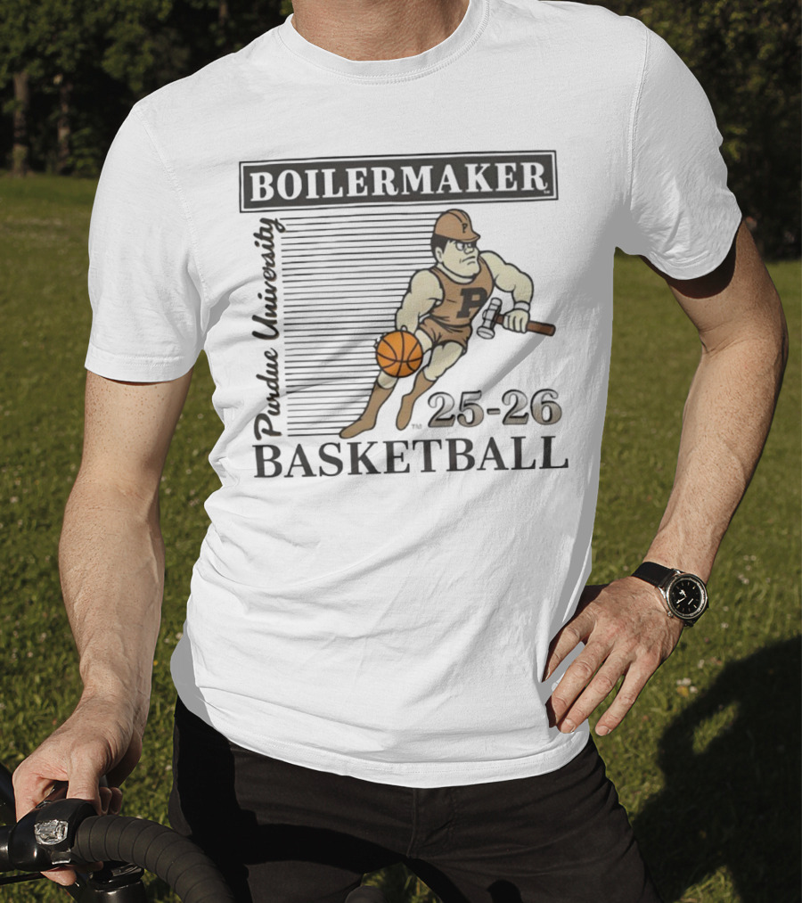 Purdue University Boilermaker 25-26 Basketball Vintage Russell Athletic T-Shirt
