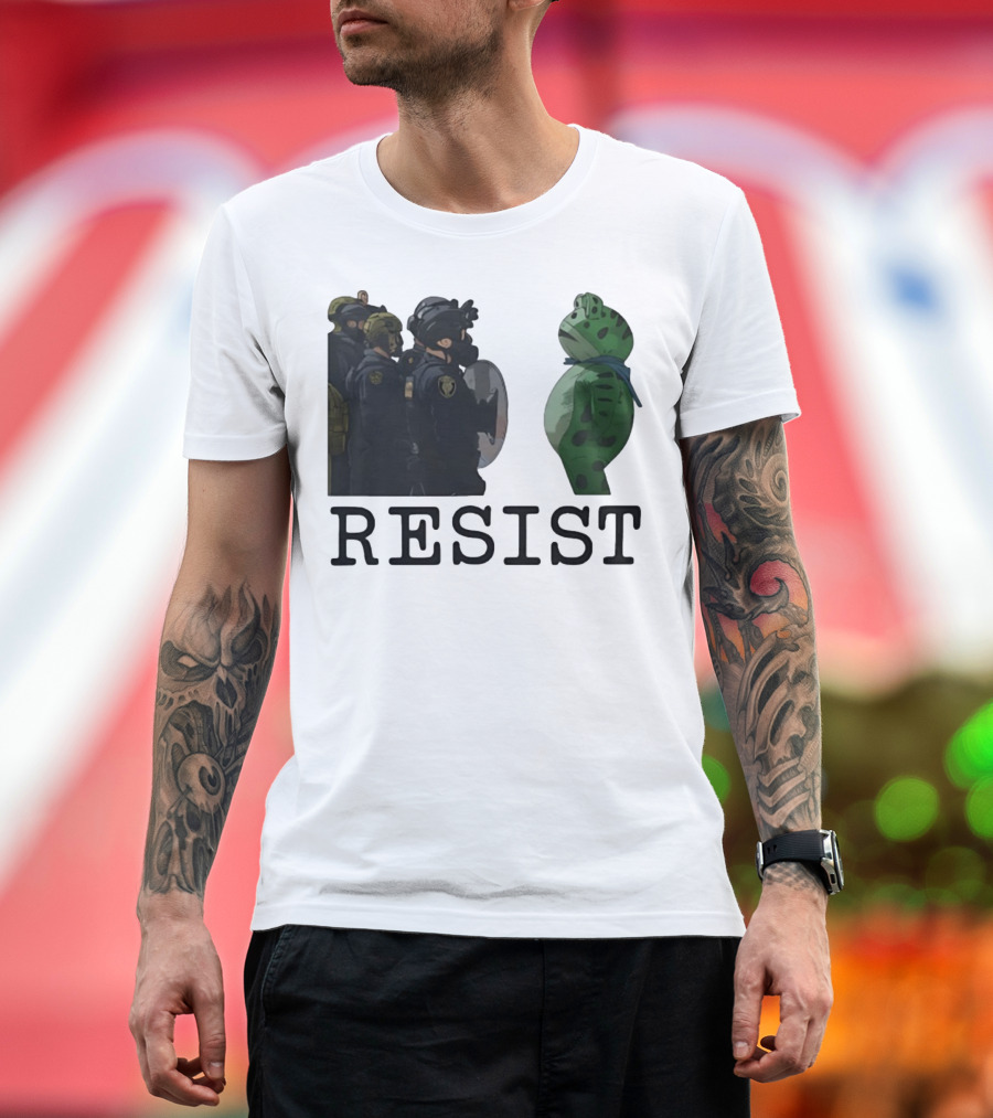 Portland Protest Resist Frog Anti ICE Anti Fascism T-Shirt
