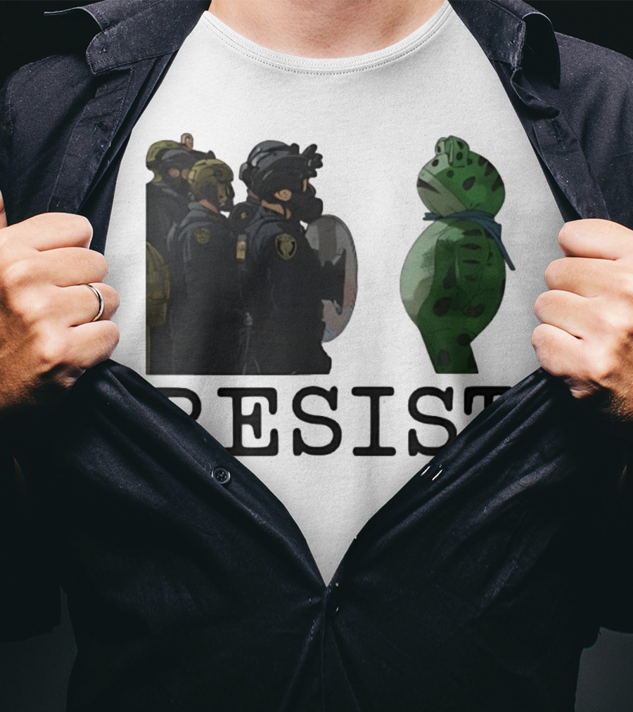 Portland Protest Resist Frog Anti ICE Anti Fascism T-Shirt