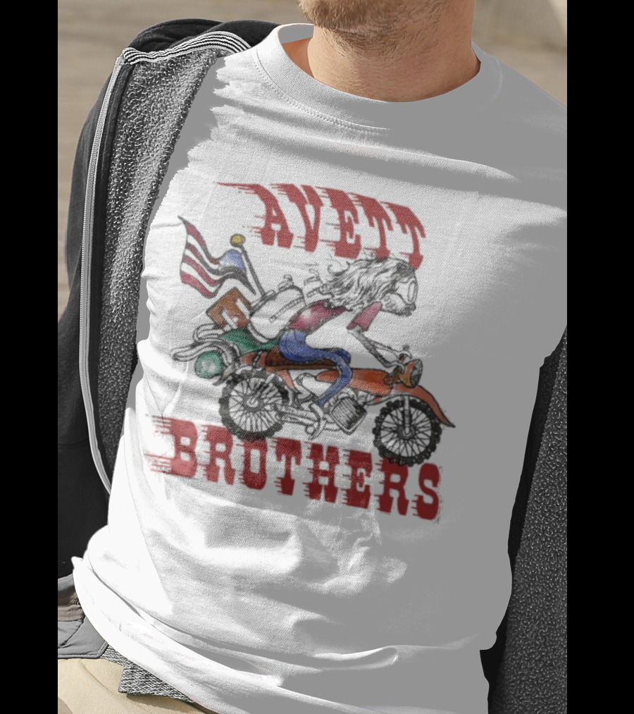 Avett Brothers Motorcycle American Flag Rider T-Shirt