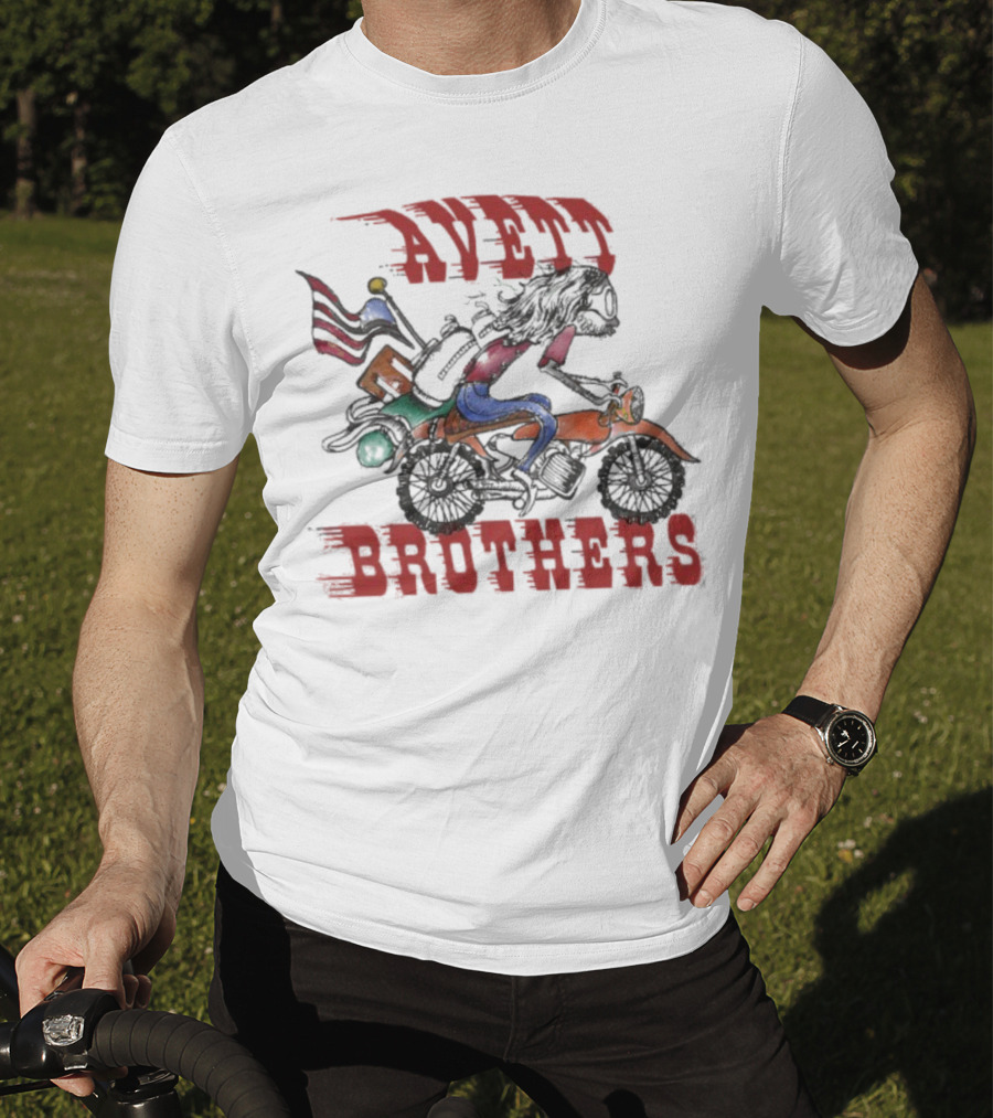 Avett Brothers Motorcycle American Flag Rider T-Shirt