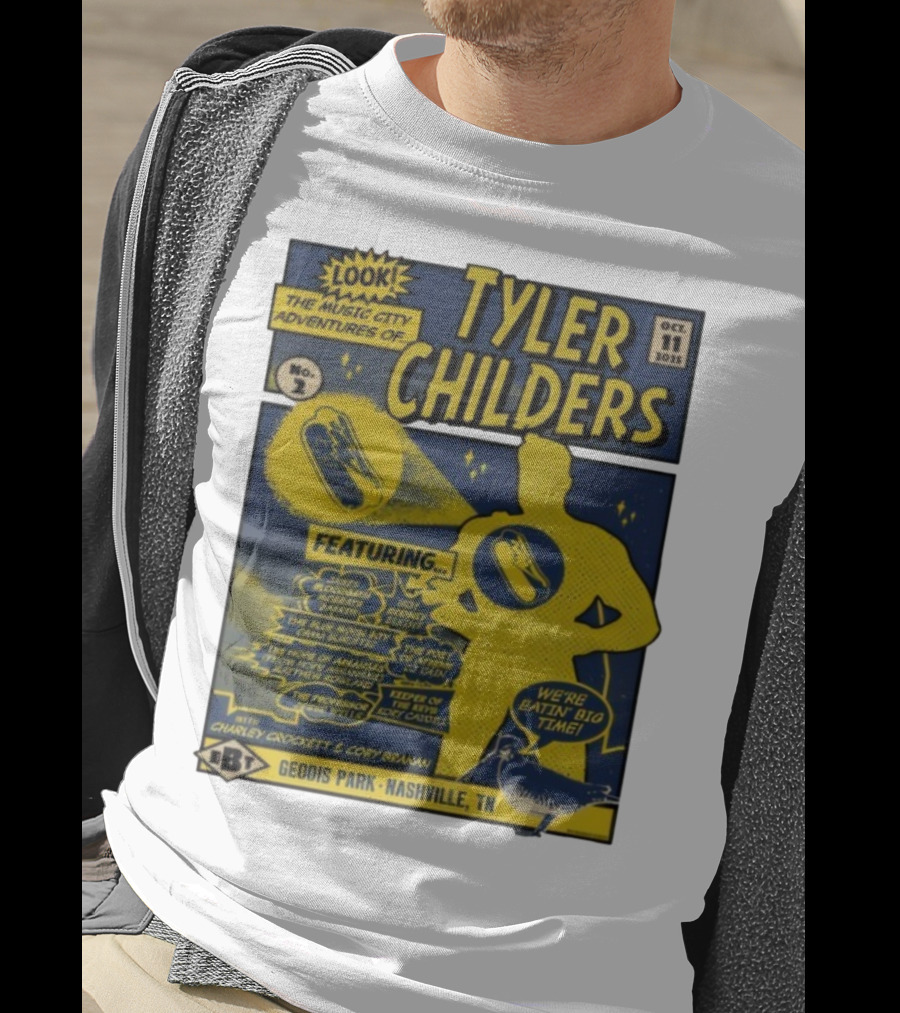 Tyler Childers The Music City Adventures Featuring Charley Crockett Cory Branan GEODIS Park Nashville TN Oct 11 2025 T-Shirt