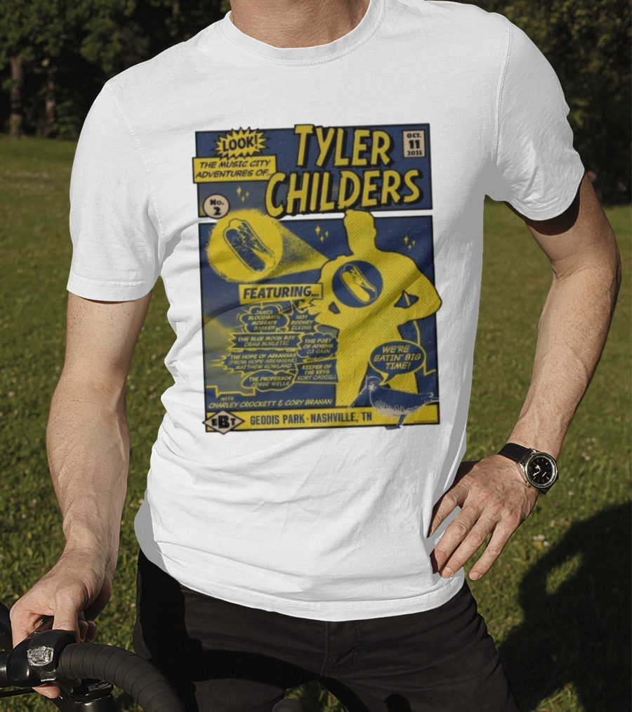 Tyler Childers The Music City Adventures Featuring Charley Crockett Cory Branan GEODIS Park Nashville TN Oct 11 2025 T-Shirt