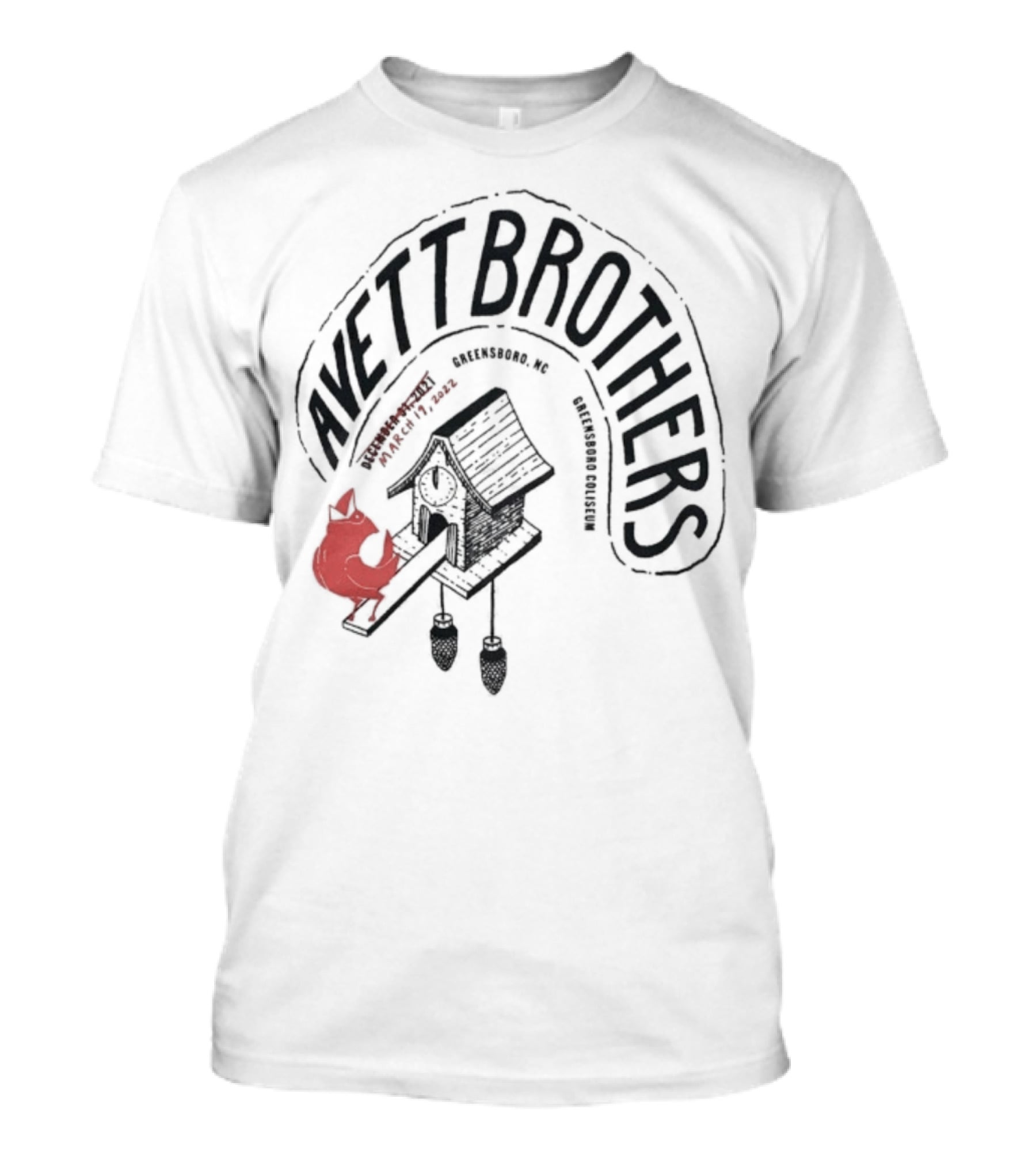Avett Brothers Greensboro Coliseum NYE 2021 2022 Event Artwork T-Shirt