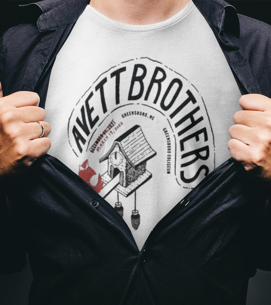 Avett Brothers Greensboro Coliseum NYE 2021 2022 Event Artwork T-Shirt